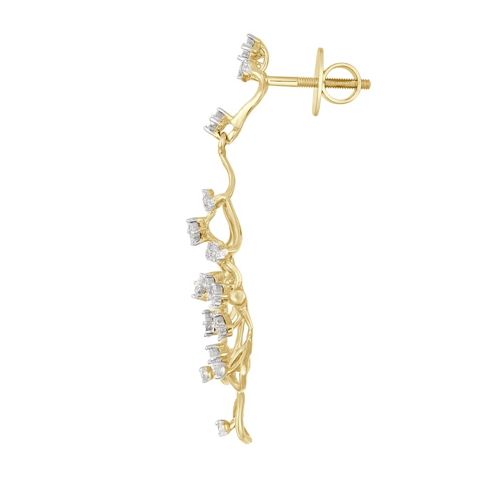 Unique Diamond Interspersed Danglers-All Jewellery-OSE22086-D400X0C