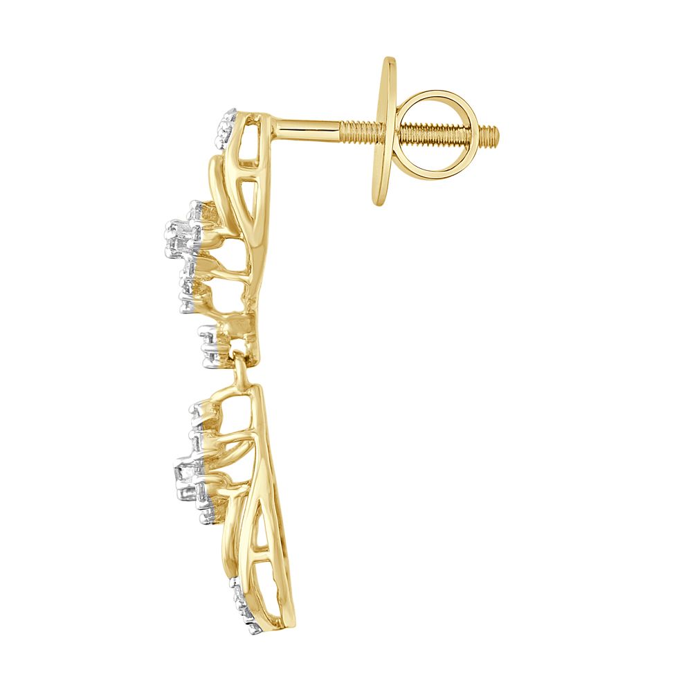 Teardrop Design 14KT Rose Gold Jewellery Set-Diamond-ONS22118-D400X0C