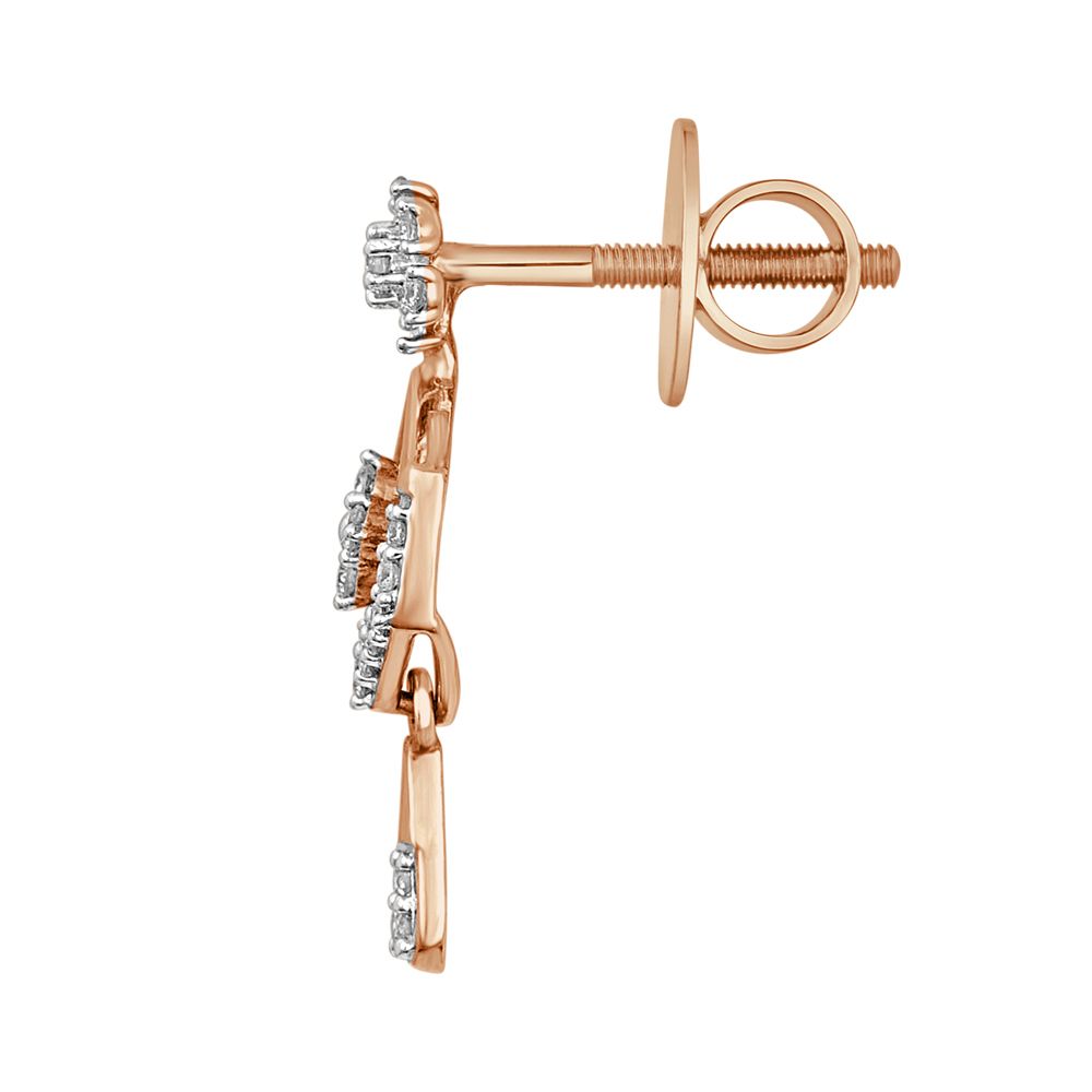 Subtle Gold Diamond Earrings-All Jewellery-OSE22134-D400X0C