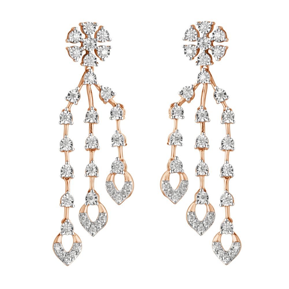 Clustered Diamond Jewellery Set-Necklace Sets-ONS22145-D400R1C