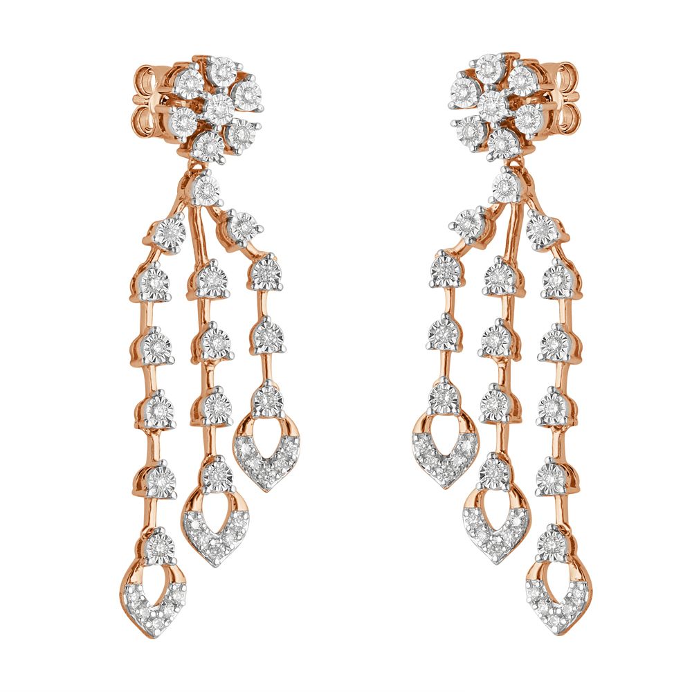 Clustered Diamond Jewellery Set-Necklace Sets-ONS22145-D400R1C