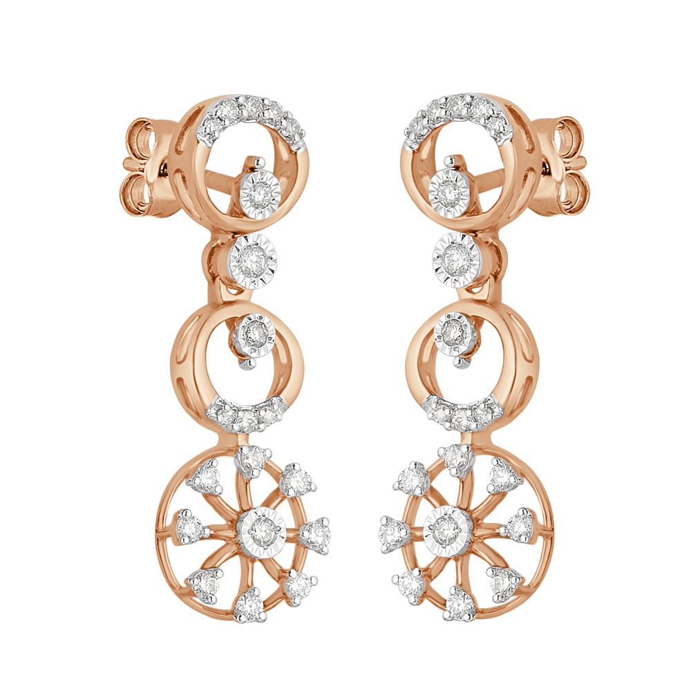 Stunning Necklace and Earrings Set in 14KT Rose Gold-All Jewellery-ONS22161-D400X0C