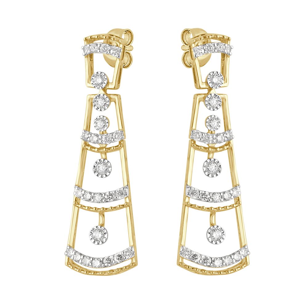 Diamond Circled 14KT Yellow Gold Jewellery Set-All Jewellery-ONS22167-D400R1C