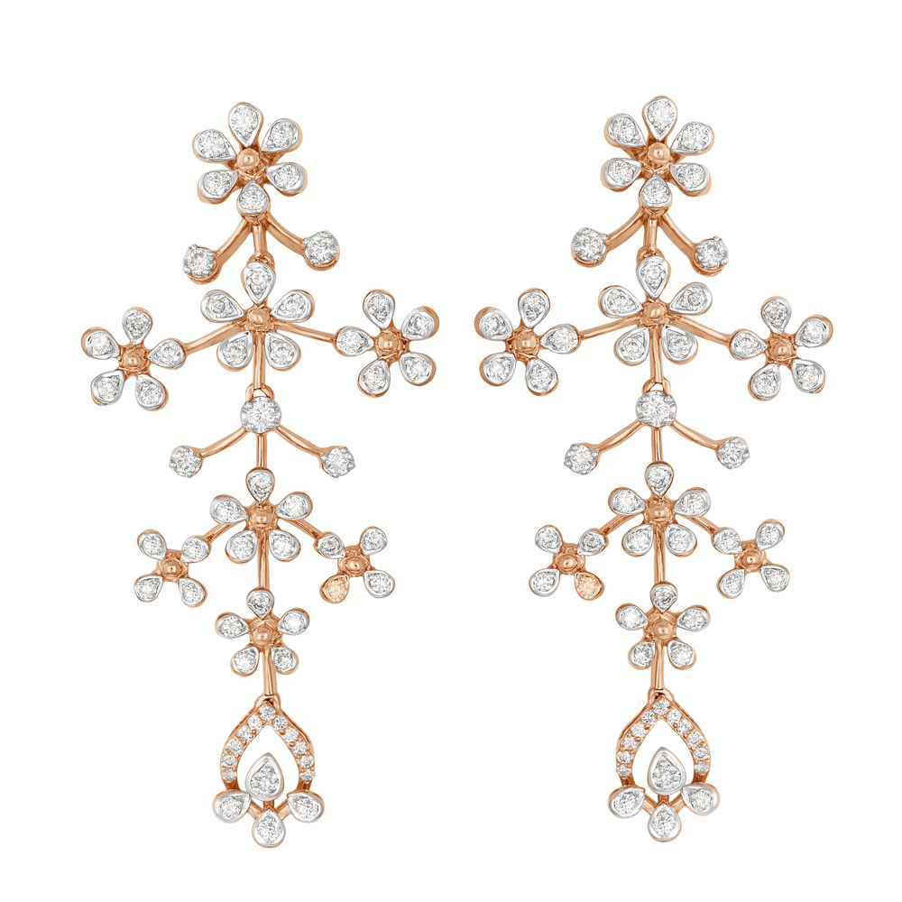 Sleek 14KT Rose Gold Diamond Necklace Set-Diamond-ONS22175-D400X0C