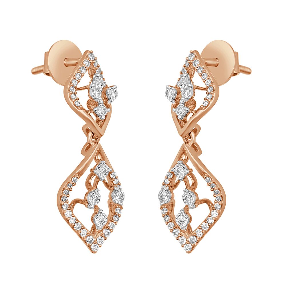 Helix Design Diamond Danglers-All Jewellery-OSE22177-D400X0C