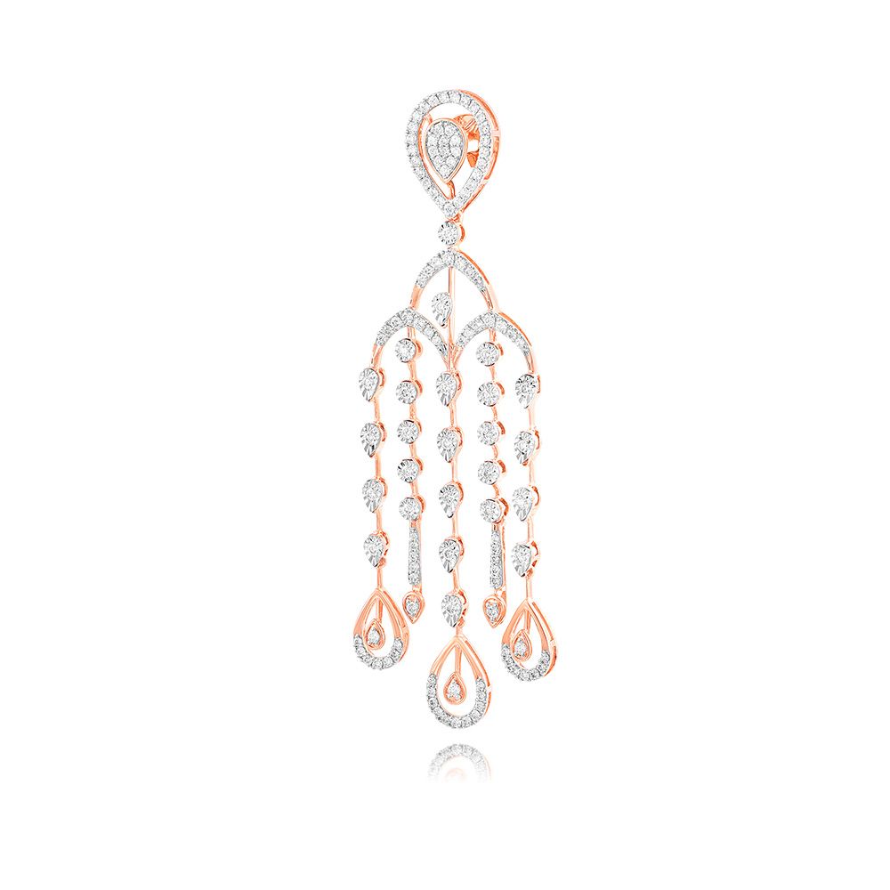 Scintillating Earrings and Necklace Set With Diamonds-All Jewellery-ONS22182-D300X0C