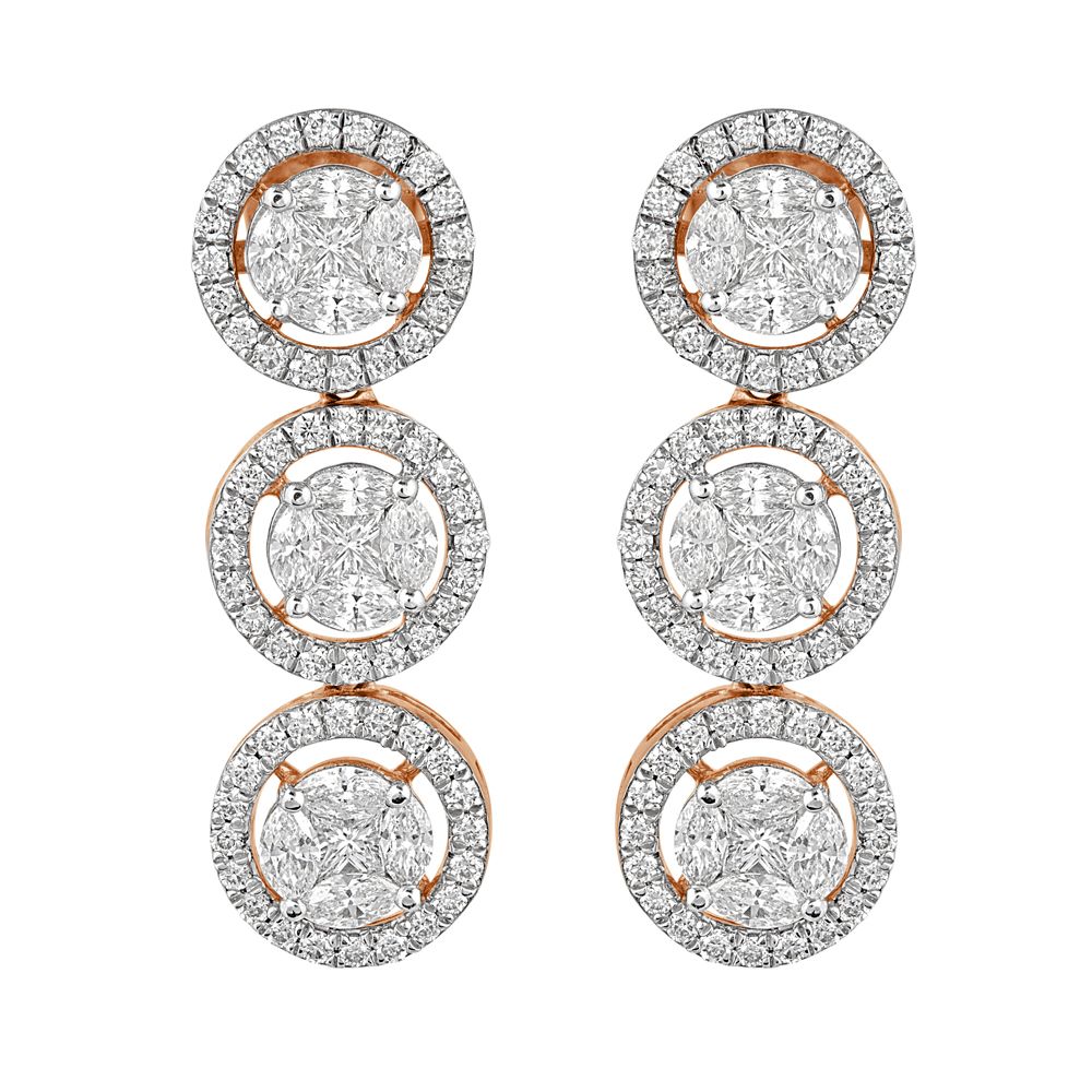 14KT Rose Gold Necklace and Earrings Set-All Jewellery-ONS22215-D300X0C