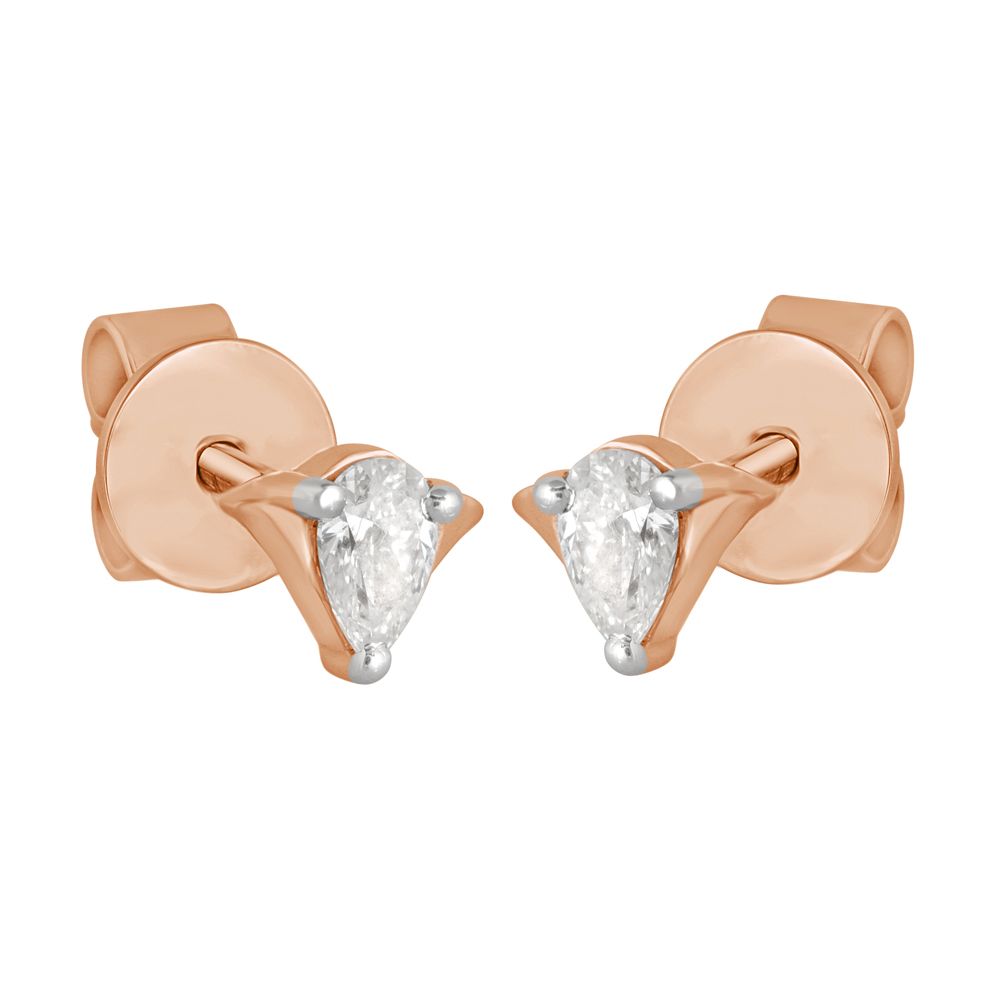 Delightful Rose Gold and Diamond Earrings-All Jewellery-OSE23004-D300X0B