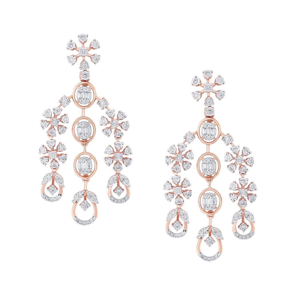 Classy Earrings With Diamonds-All Jewellery-OSE23012-D400X0B