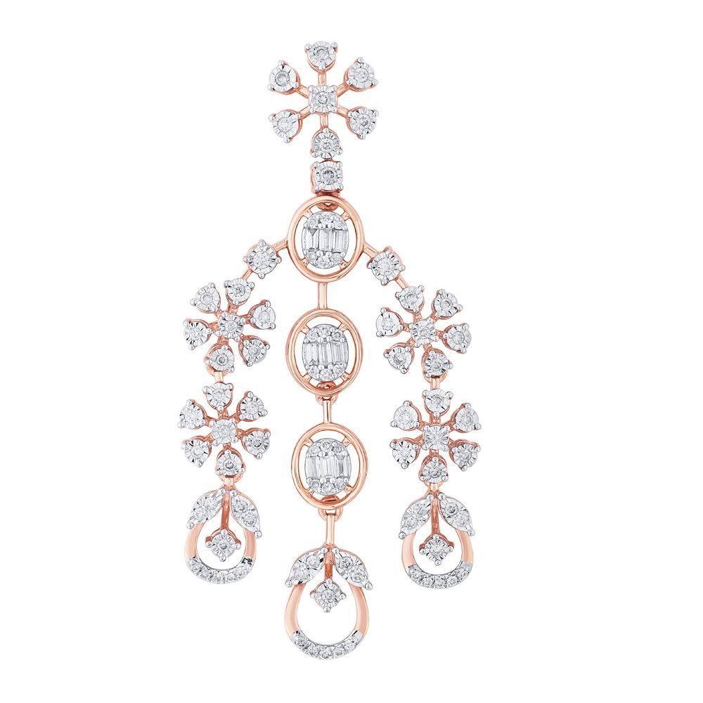 Classy Earrings With Diamonds-All Jewellery-OSE23012-D400X0B