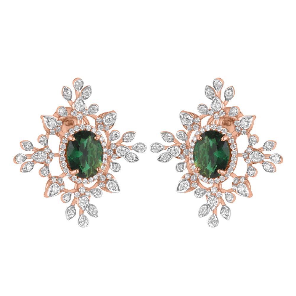 Perfect Diamond Studded Earrings-Earrings-OSE23038-D311X0B