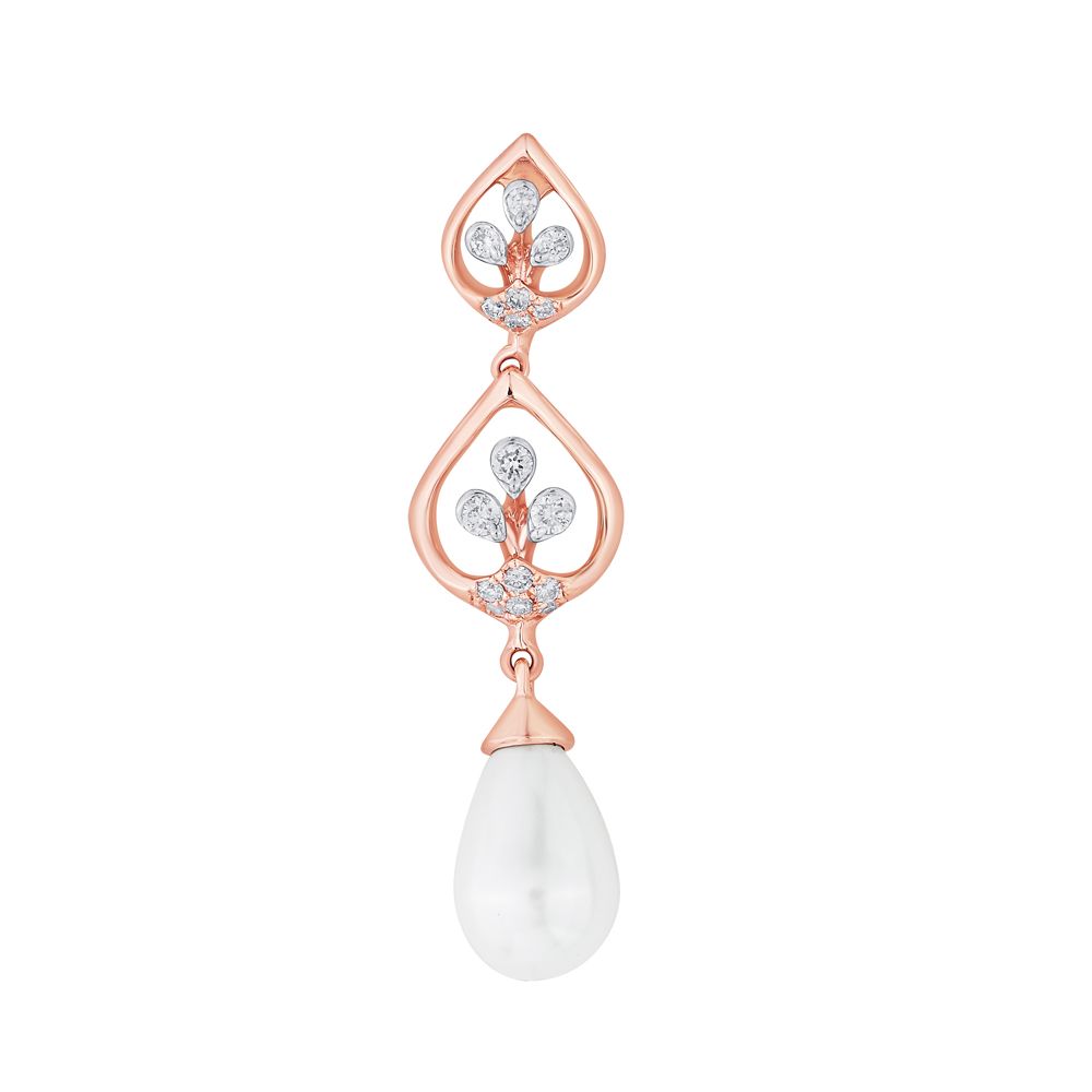 Pretty Earrings With Diamonds-All Jewellery-OSE23041-D400X0B