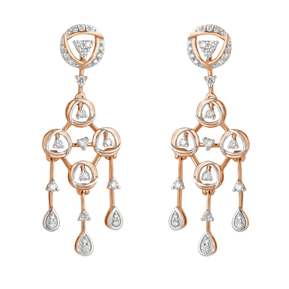 Attractive Diamond Necklace and Earrings Set-All Jewellery-ONS23057-D900X0C