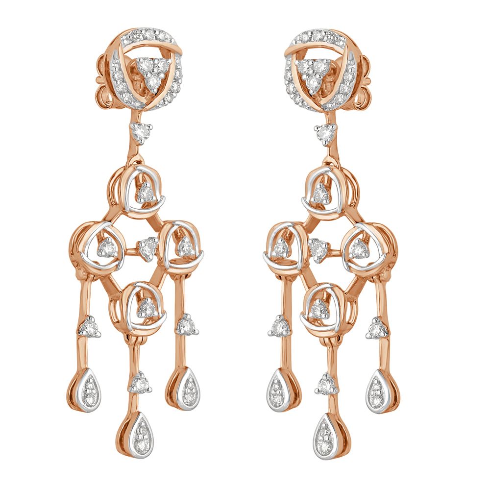 Attractive Diamond Necklace and Earrings Set-All Jewellery-ONS23057-D900X0C