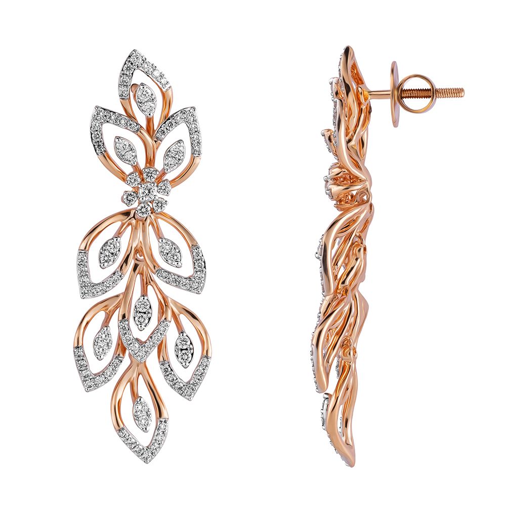 Mesmerising Peacock Design Diamond Jewellery Set-All Jewellery-ONS23A11-D400X0B