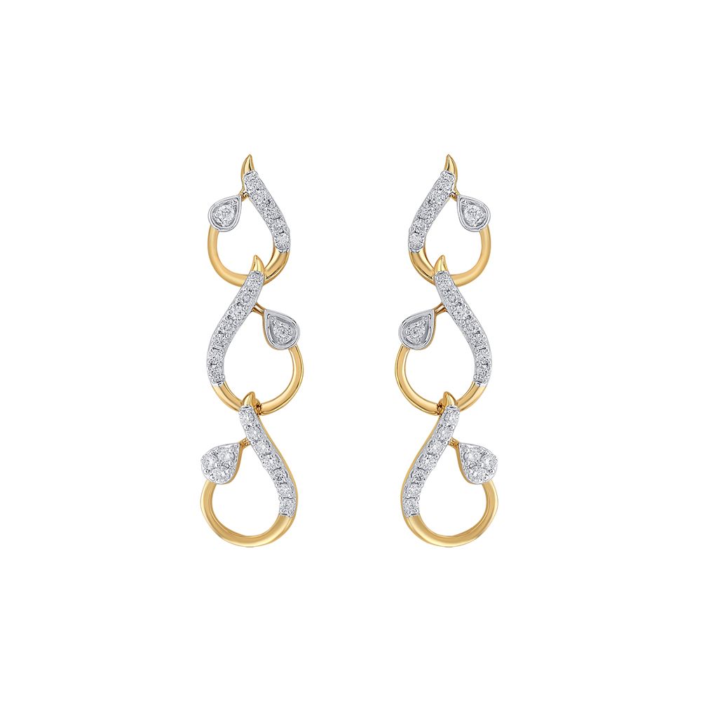 Paisley Design Diamond Necklace Set-Diamond-ONS23A20-D400X0B