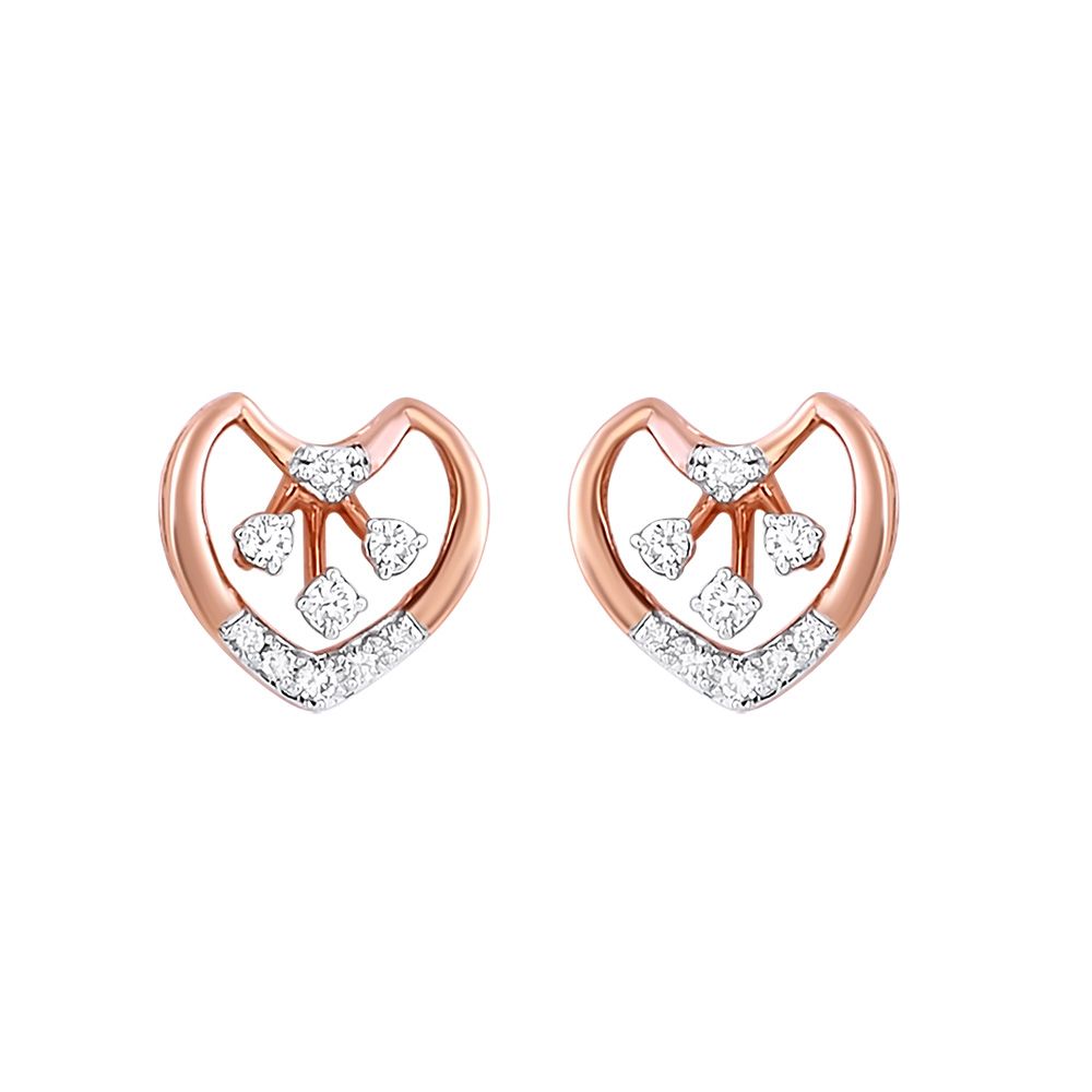 Heart Design Diamond Necklace Set-All Jewellery-ONS23A24-D400X0B