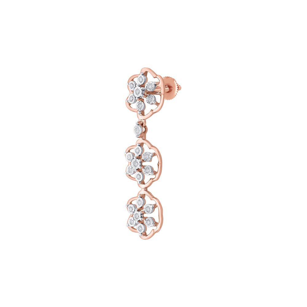 Floral Diamond and Rose Gold Necklace Set-All Jewellery-ONS23A25-D900X0C
