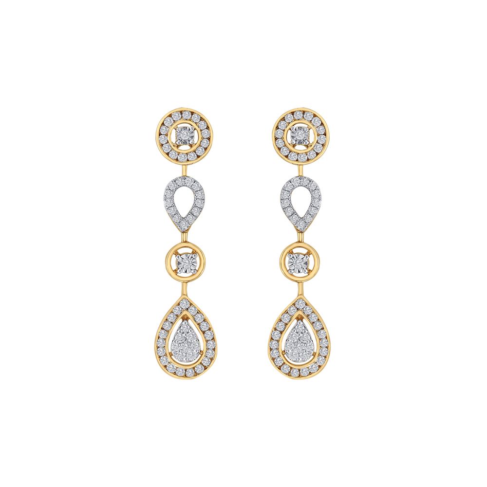 Cluster Design Diamond Necklace Set-Necklace Sets-ONS23A36-D400X0B