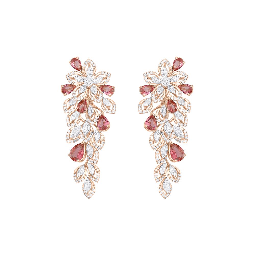 Opulent Sparkle Diamond Necklace Set-All Jewellery-ONS23A57-D333X0B