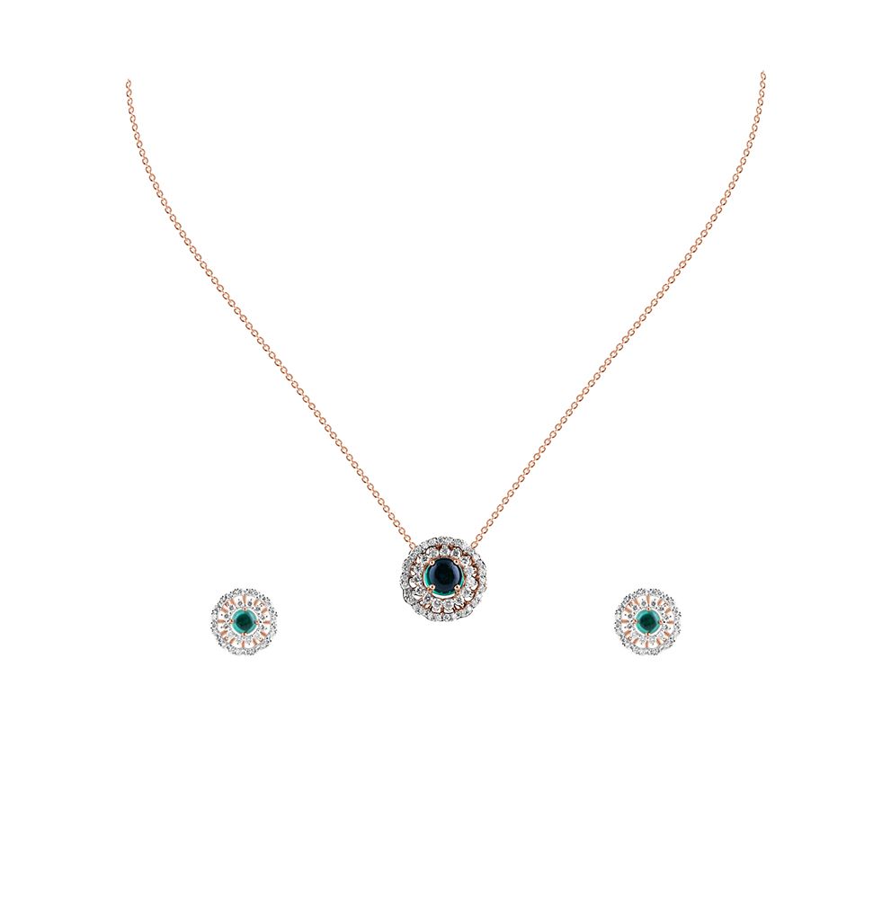 Captivating Geometric Design Diamond Necklace Set-Necklace Sets-ONS24A23-D411X0C