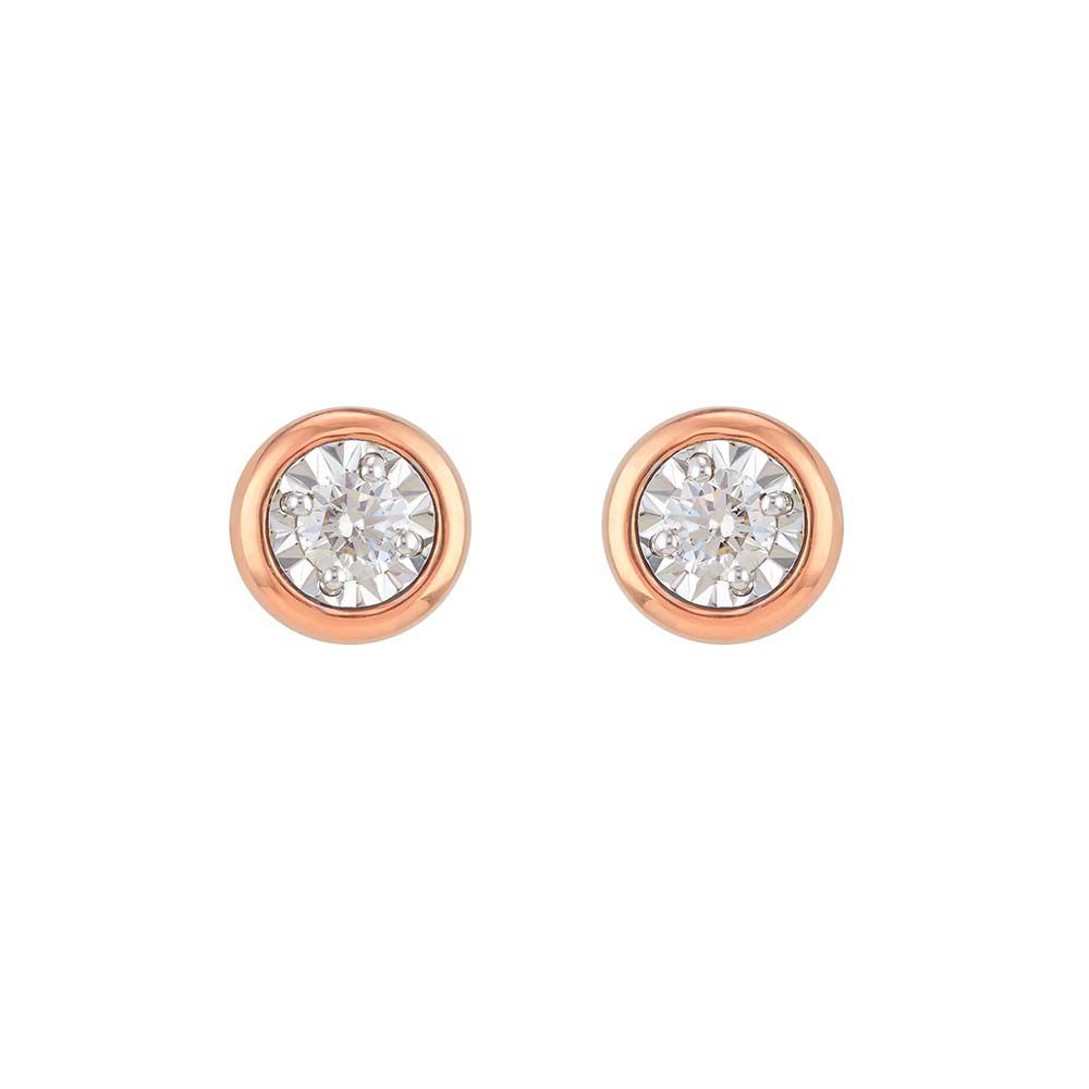Elegant Diamond Embedded Studs-Earrings-OSE24A24-D400X0B