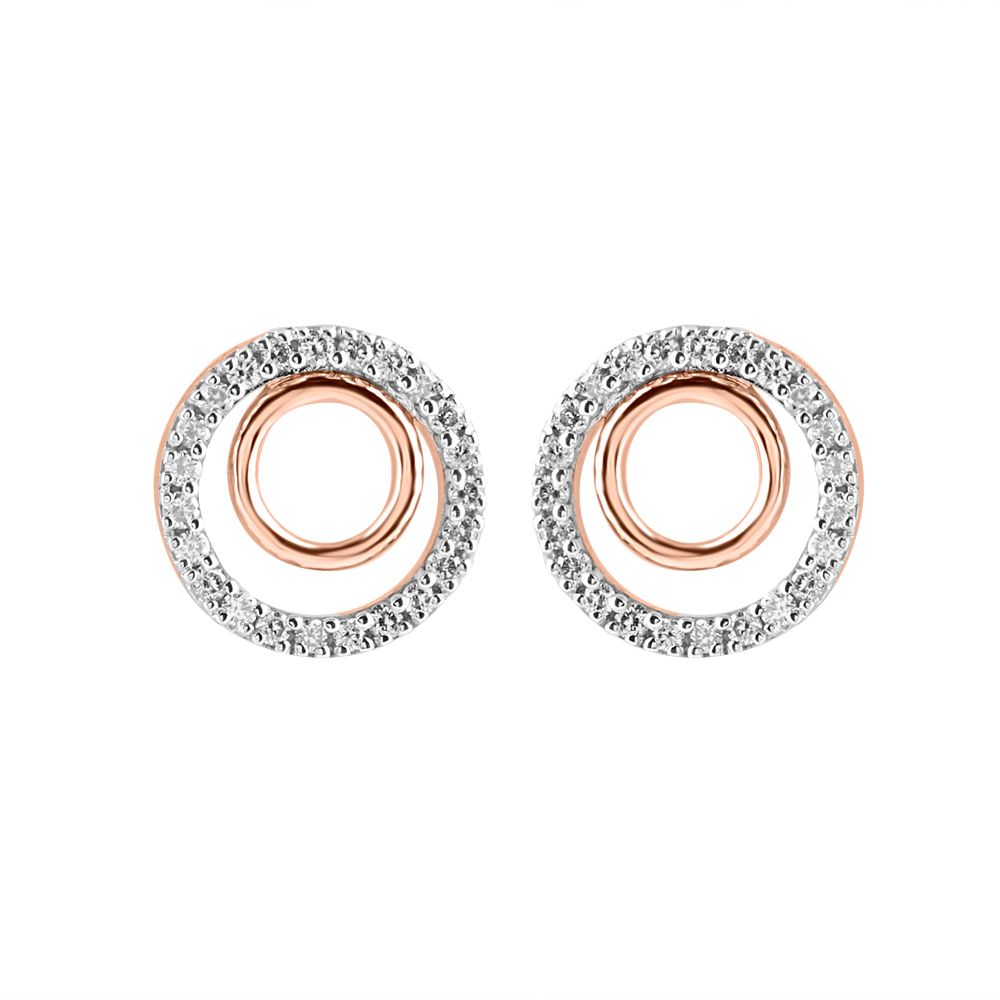 Stylish Comcentric Circular Diamond Necklace Set-Necklace Sets-ONS24A26-D900X0C