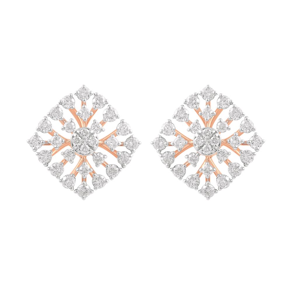 Elegant Starburst Design Diamond Necklace Set-Diamond-ONS24A48-D400R0B