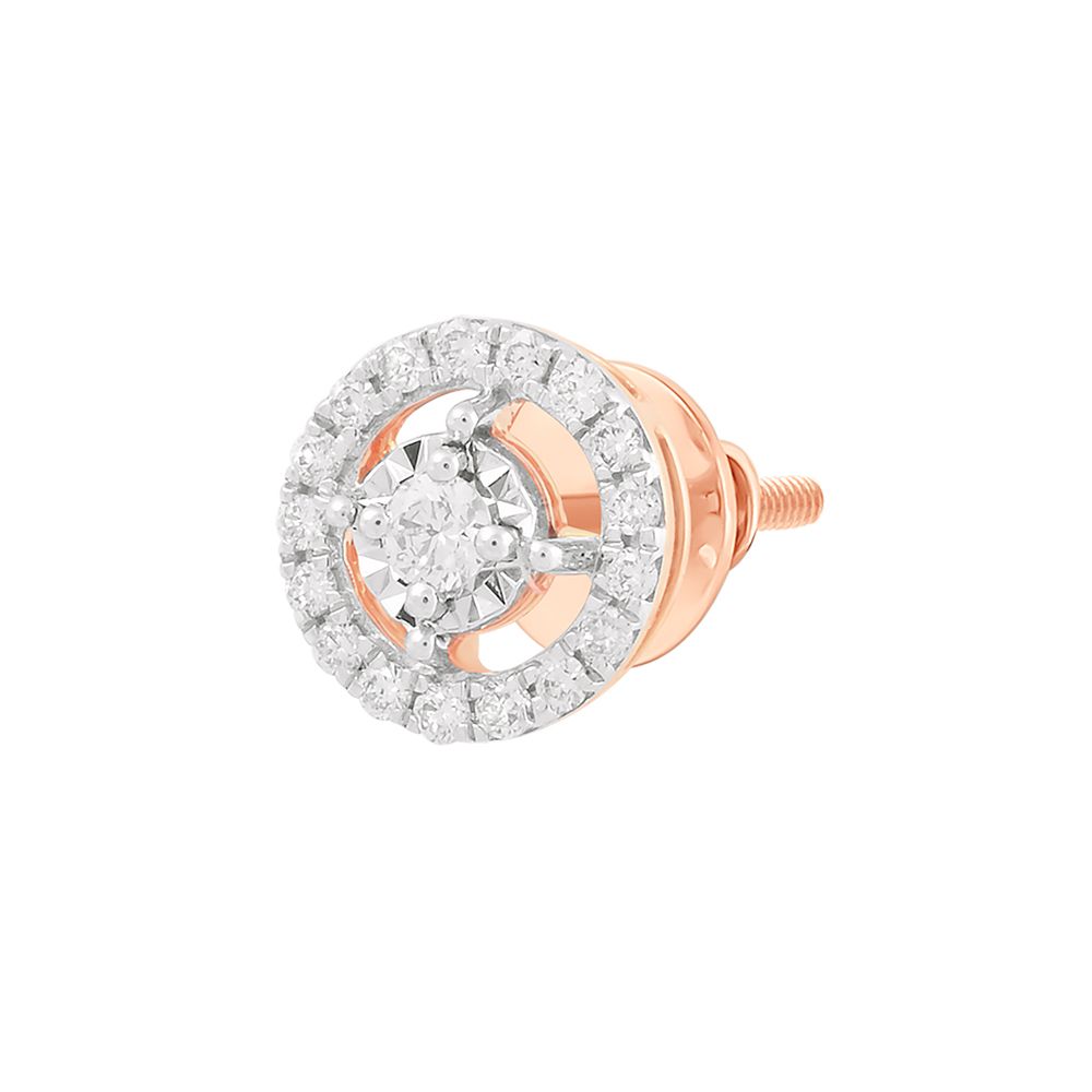 Sparkling Rose Gold and Diamond Cocktail Studs-Earrings-OSE24A51-D400X2B