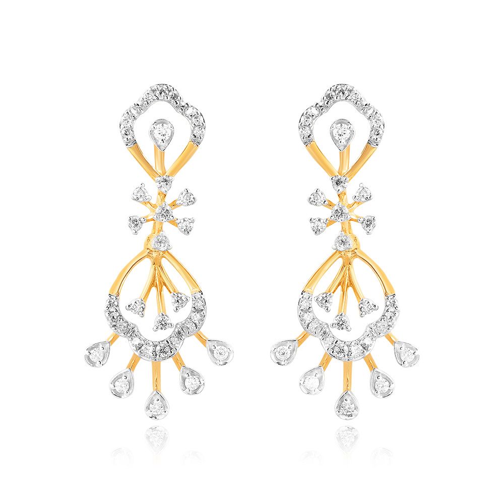 Sophisticated Serenity 18KT Yellow Gold Floral Necklace Set-Diamond-ONS24A56-D400R0B