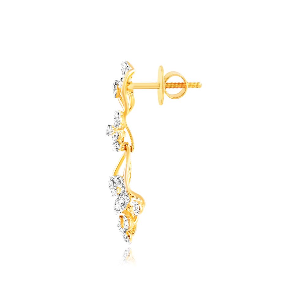 Sophisticated Serenity 18KT Yellow Gold Floral Necklace Set-Diamond-ONS24A56-D400R0B