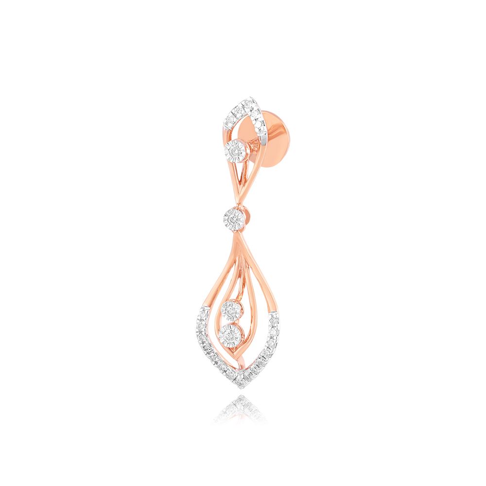 Leaf Embrace Rose Gold Necklace Set-All Jewellery-ONS24A59-D900X0C