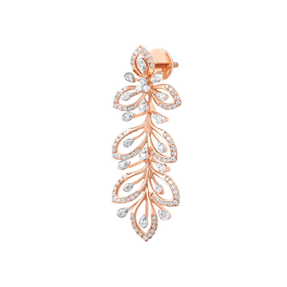 Radiant Luxe Floral 18KT Rose Gold Necklace Set-All Jewellery-ONS24A67-D400X0B