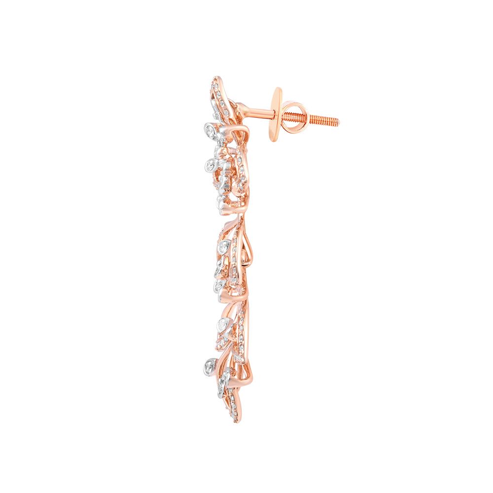 Radiant Luxe Floral 18KT Rose Gold Necklace Set-All Jewellery-ONS24A67-D400X0B