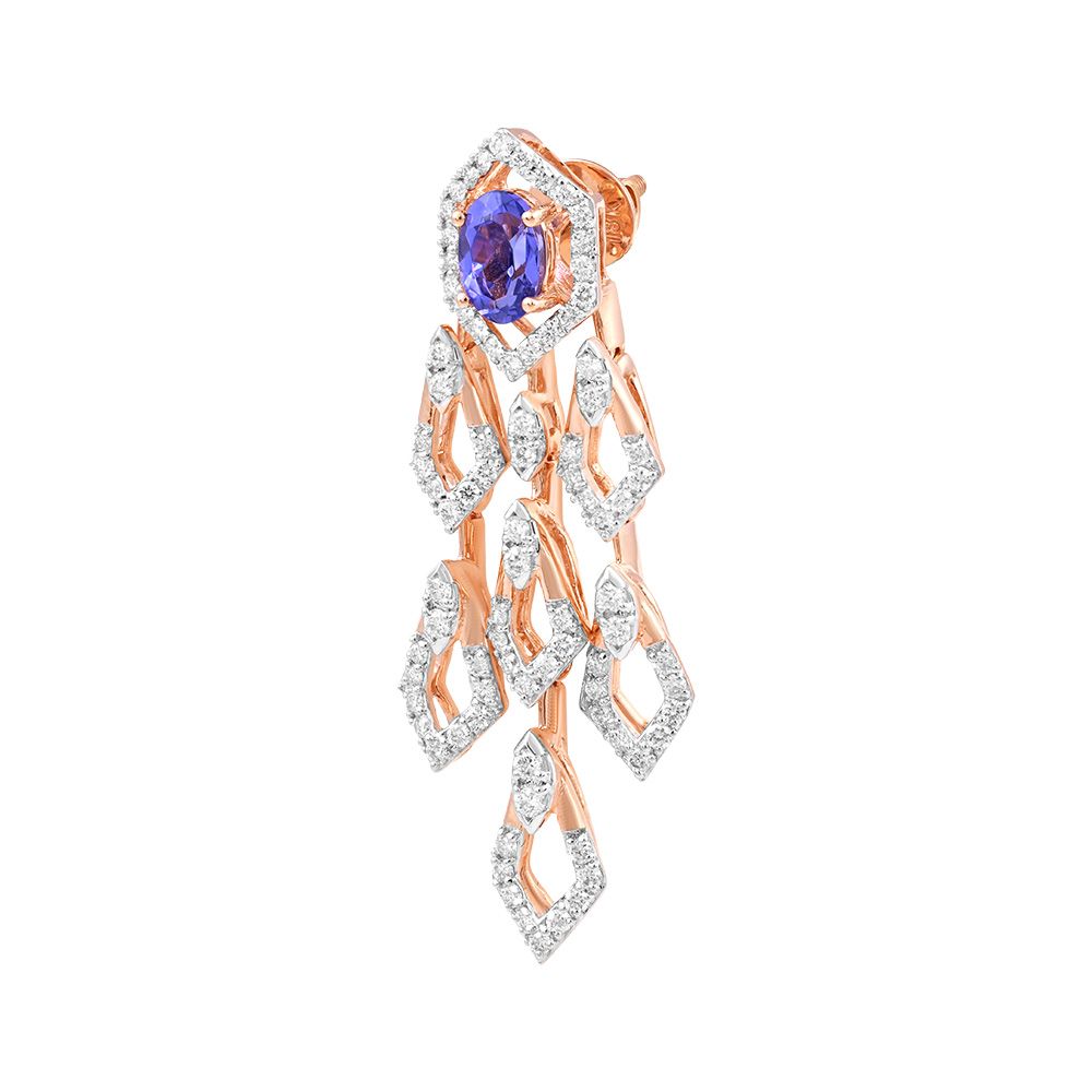 Opulent Elegance Rose Gold Necklace Set-All Jewellery-ONS24A70-D434X0B