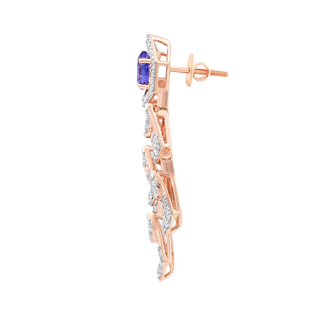 Opulent Elegance Rose Gold Necklace Set-All Jewellery-ONS24A70-D434X0B