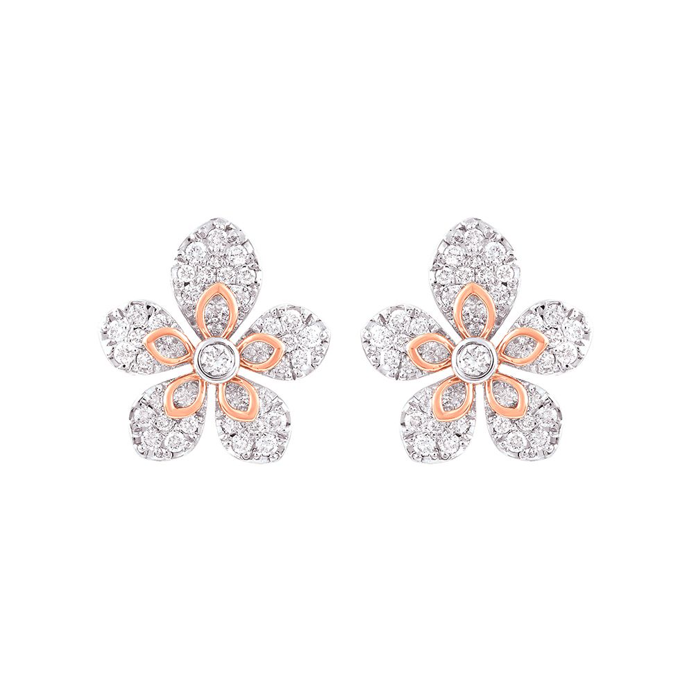 Eclectic Floral Diamond Necklace Set-All Jewellery-OBX24033-D400X0B