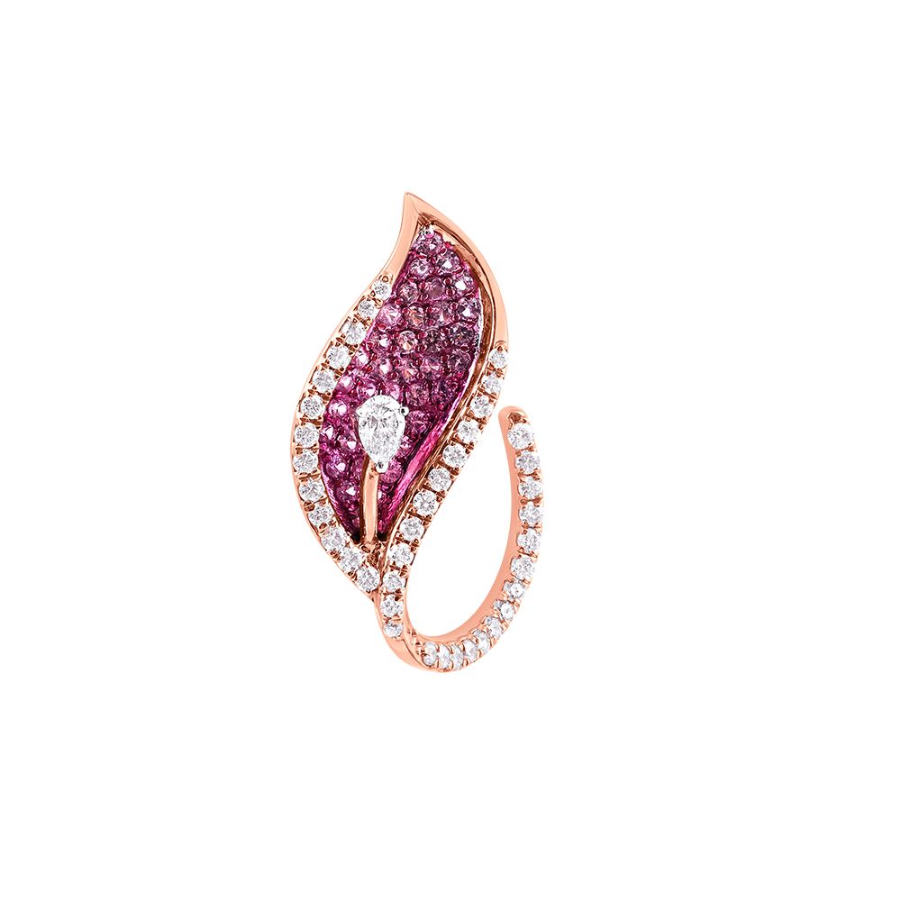 Sparkling Pink Sapphire and Diamond Necklace Set-All Jewellery-ONS24A82-D343X0B