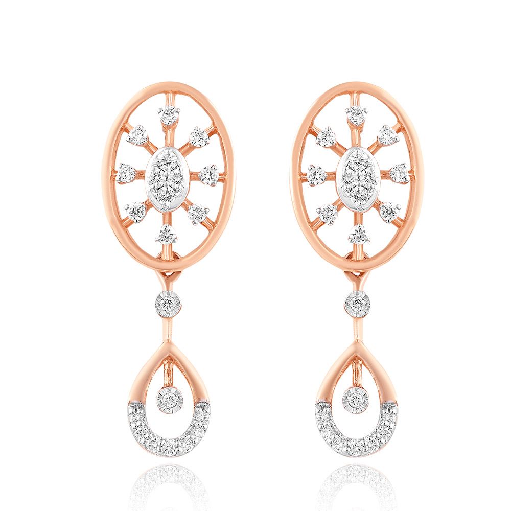 Diamond Oval Drop Necklace Set-All Jewellery-ONS25A06-D400X0C