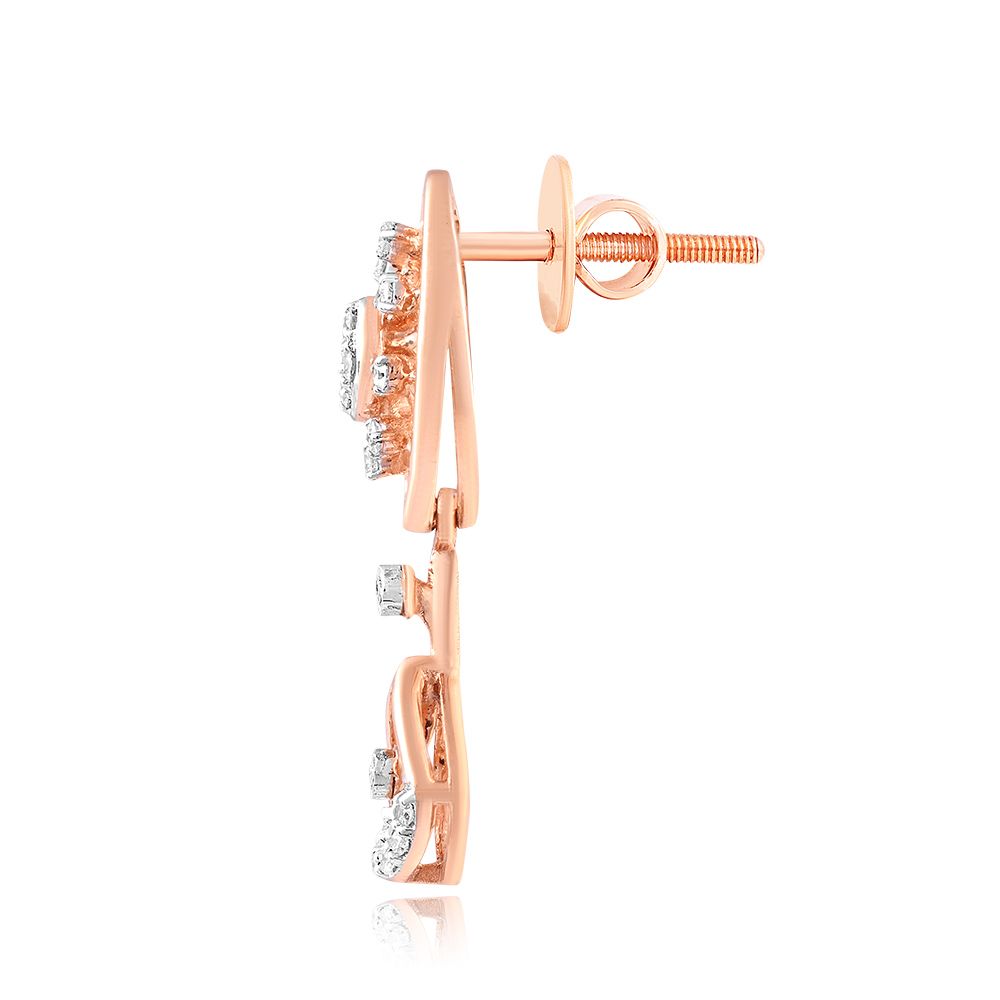 Diamond Oval Drop Earrings-Earrings-OSE25A06-D400X2C