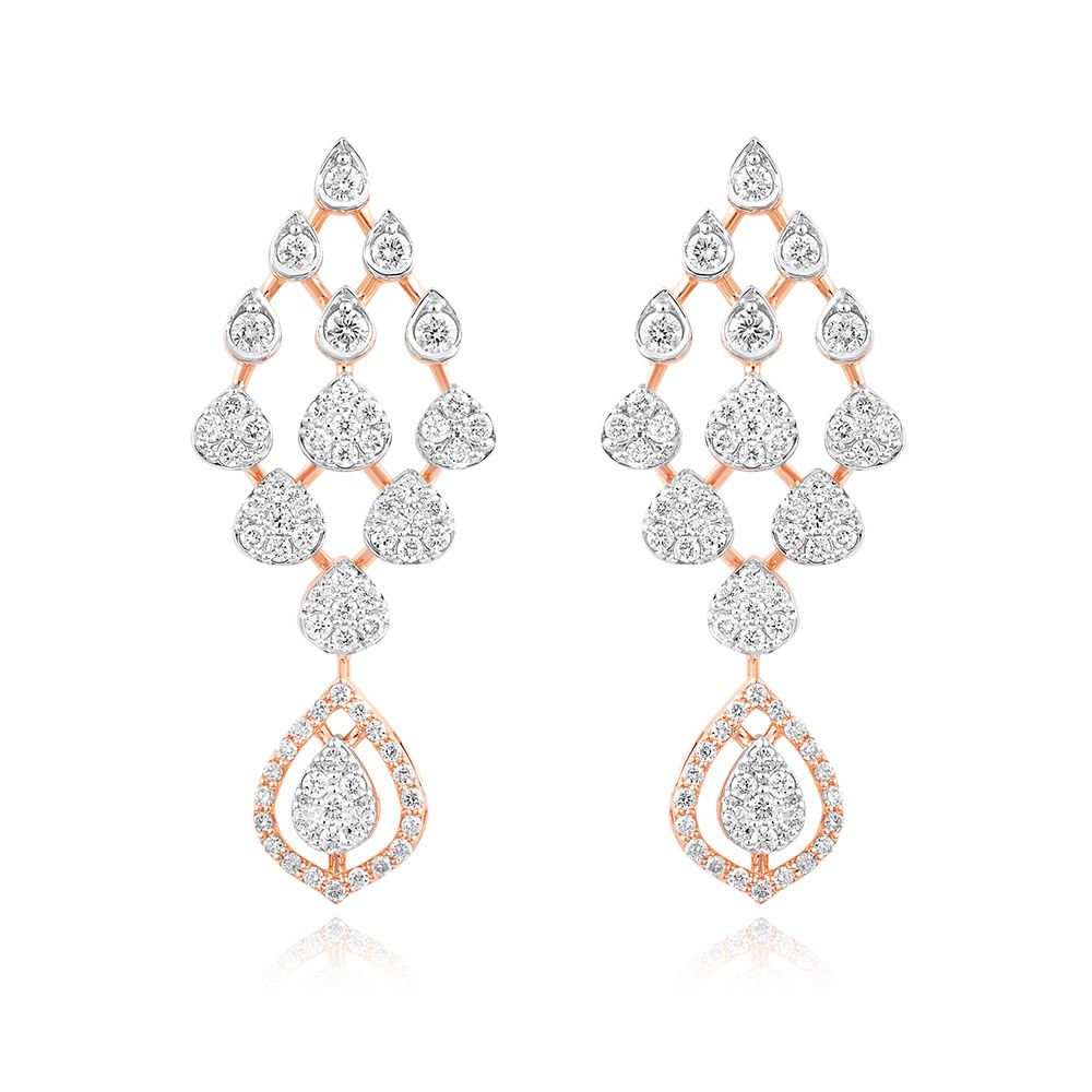 Royal Maharani Diamond Earrings-Earrings-OSE25A22-D400X3B
