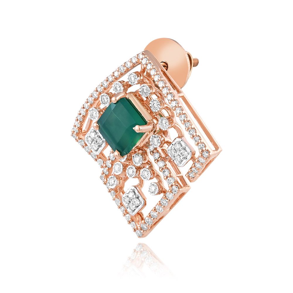 Radiant Elegance Diamond Stud Earrings-Earrings-OSE25A41-D424X3B