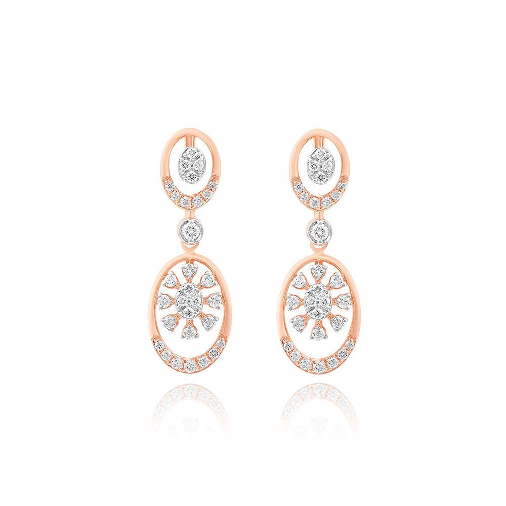 Radiant Flower Diamond Necklace Set-All Jewellery-ONS25A64-D600X0B