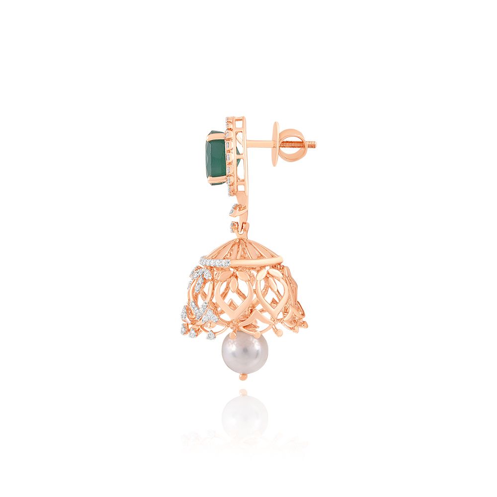 Diamond Adorned Regal Earrings-Earrings-OSE25A90-D435X3B