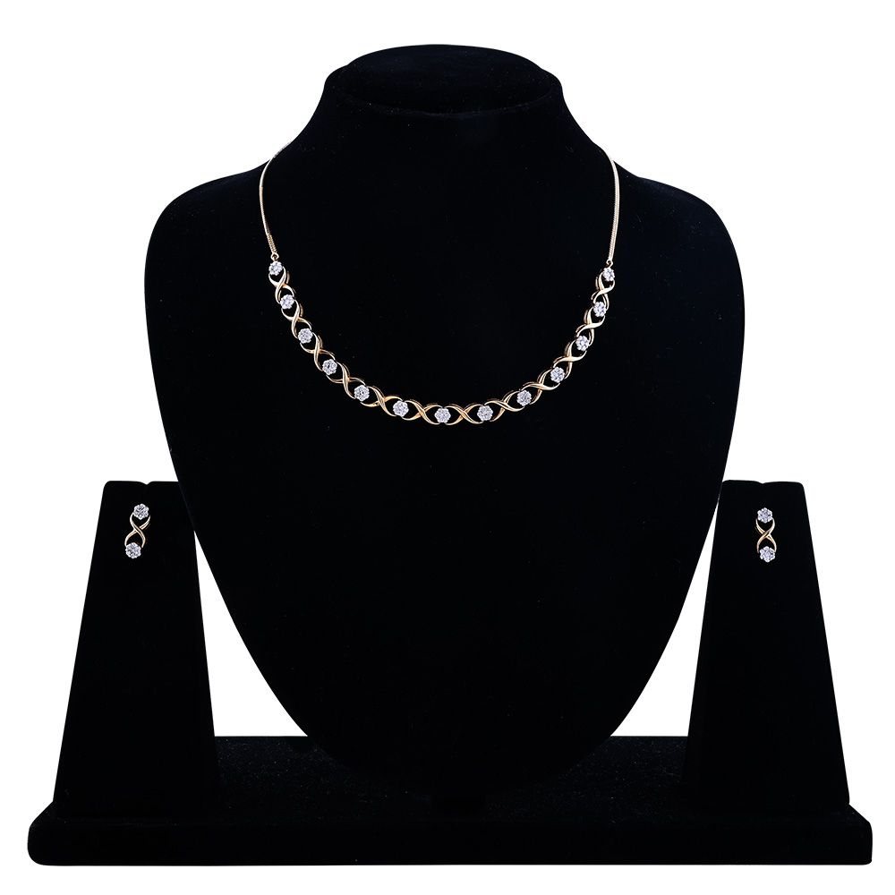 Stunning 18KT Rose Gold Jewellery Set-All Jewellery-ONS09002-D400X0B