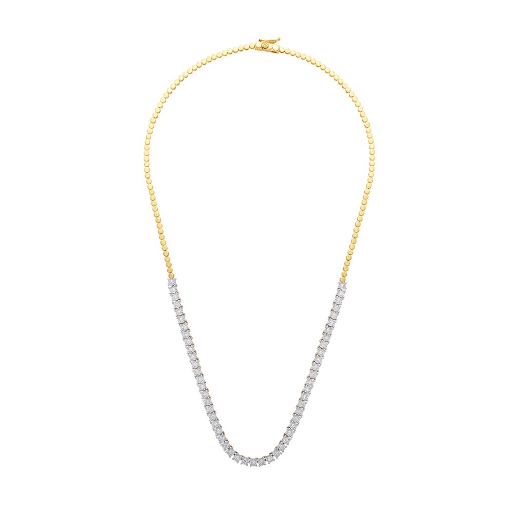 Gorgeous Diamond Necklace Set-Necklace Sets-ONS13005-D300R0B