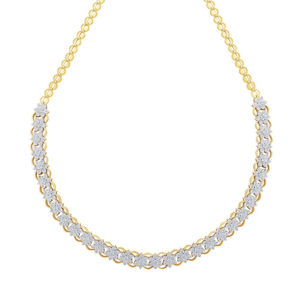 Modern Diamond Necklace Set-All Jewellery-ONS17002-D400R0B