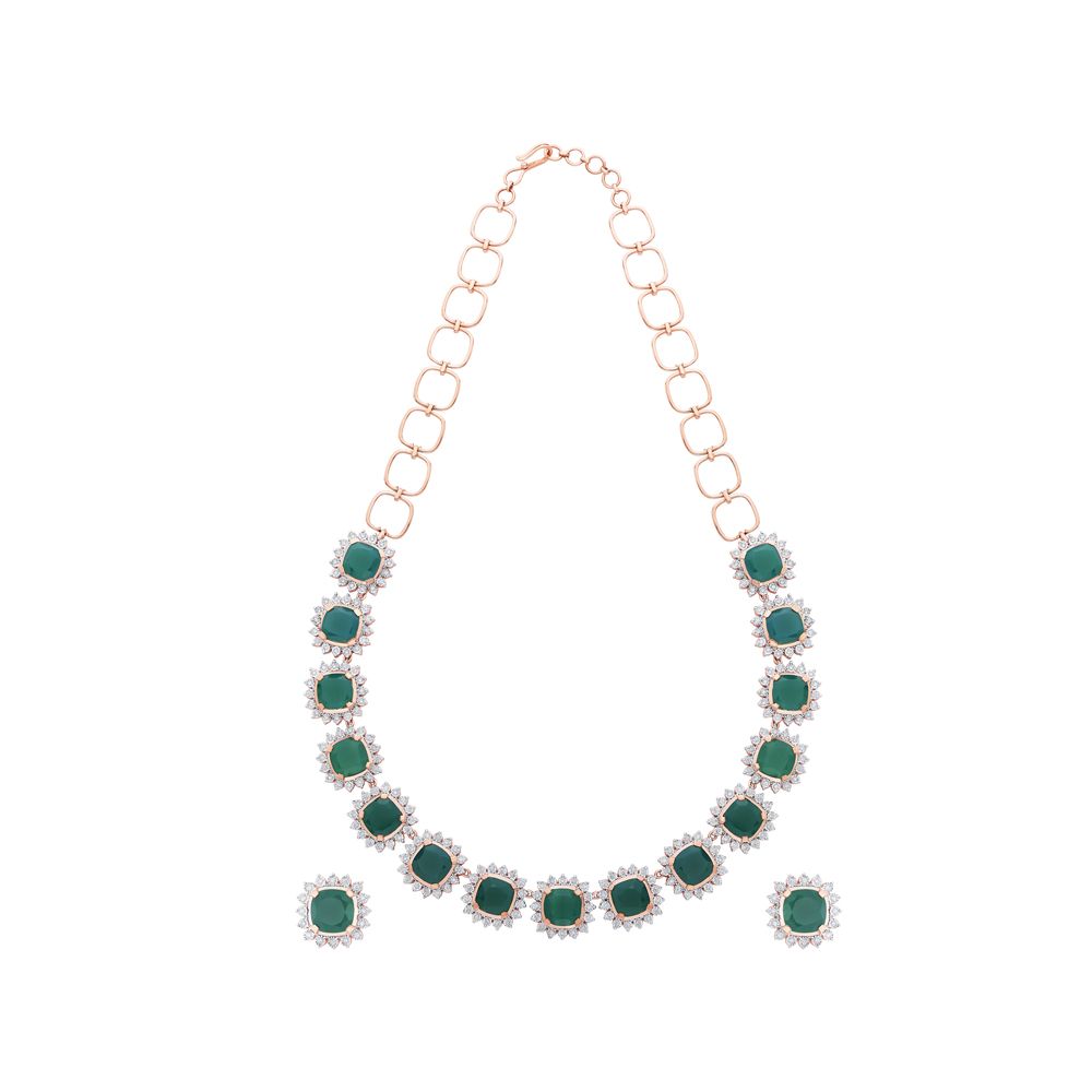 Exquisite Rose Gold Jewellery Set-All Jewellery-ONS17038-D409X0C