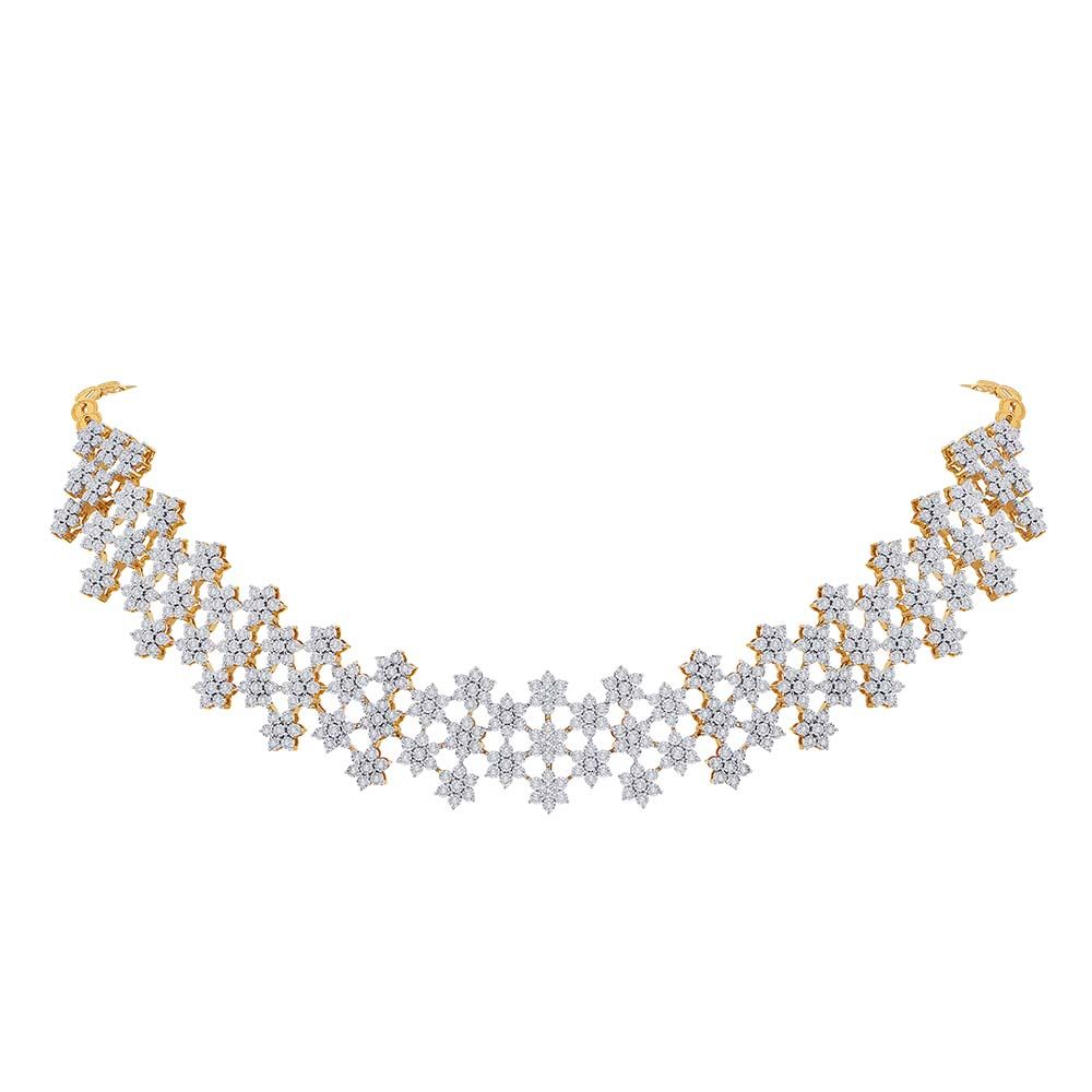 Sparkling Diamond Necklace Set-Diamond-ONS18001-D400R0B
