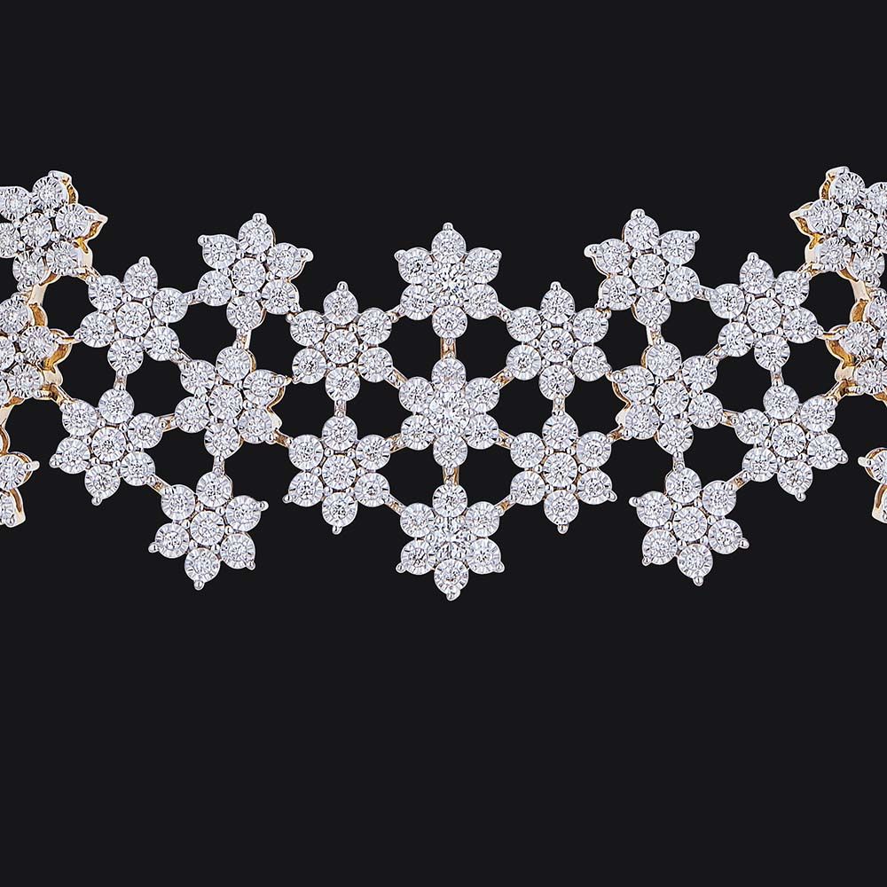 Sparkling Diamond Necklace Set-Diamond-ONS18001-D400R0B